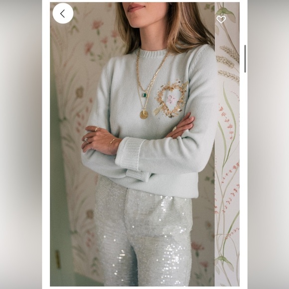 La Pointe Sequin Embellished Light Green (Mint) Pants Size 2 - Picture 2 of 9